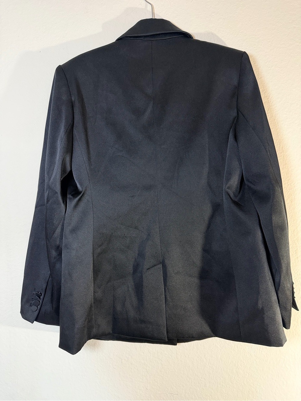 Banana Republic Satin Double Breasted Blazer Black Size 6 Style 564970 - Picture 11 of 12